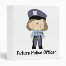 future police officer (girl) vinyl binder