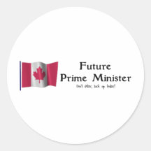 Future Prime Minister Round Sticker