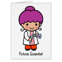 Future Scientist - Girl Greeting Cards