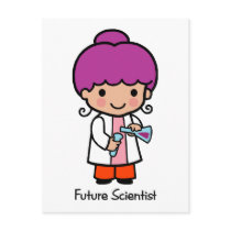 Future Scientist - Girl Post Cards