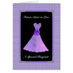 Future Sister-in-Law Bridesmaid  - PURPLE Gown Card