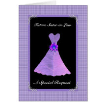 Future Sister-in-Law Bridesmaid  - PURPLE Gown Card