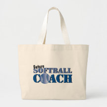 Future Softball Coach Canvas Bags