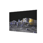 Future space exploration missions 3 stretched canvas print