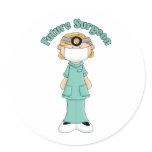 Future Surgeon Little Girl Sticker