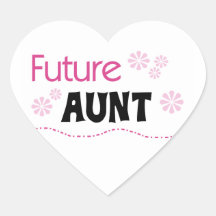 Future tante Black et T-shirts et cadeaux roses Adhésif