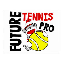 Future Tennis Pro Sock Monkey Post Cards