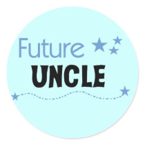 Future Uncle T-shirts and Gifts Round Stickers