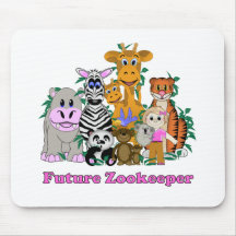 Future Zookeeper Girl Mousepads