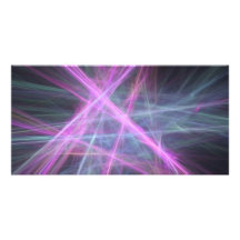 Futuristic Abstract Fractal Design Photo Greeting Card