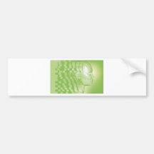 Futuristic avatar  polygon mesh background bumper stickers