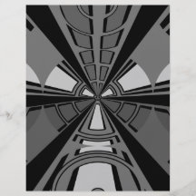 Futuristic black and grey circle design custom flyer