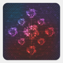 futuristic design sticker
