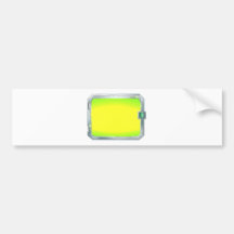Futuristic screen or sign border frame bumper sticker