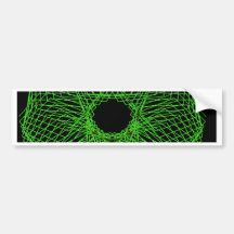 Futuristic spirograph bumper sticker