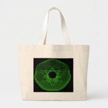 Futuristic spirograph canvas bags
