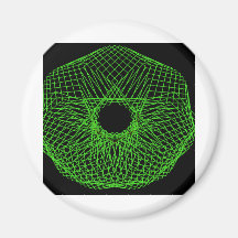 Futuristic spirograph refrigerator magnet