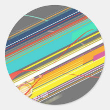 Futuristic Vertigo Round Sticker