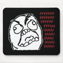 Fuuuu de fuuu de type de rage tapis de souris