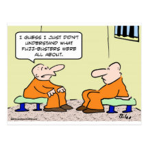 fuzz busters prisoner cell postcard