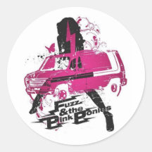 Fuzz & Pink Ponies Sticker