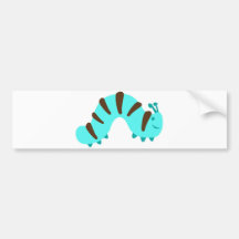 Fuzzy Caterpillar Bumper Sticker