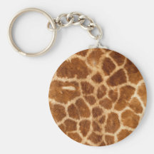 Fuzzy Giraffe Fur Pattern Key Chains