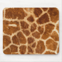 Fuzzy Giraffe Fur Pattern Mouse Pad