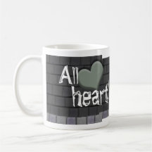 Fuzzy Green Monster with Heart Coffee Mug