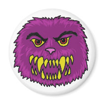 Fuzzy Monster Art Fridge Magnet