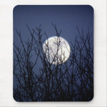 Fuzzy moon mouse pads