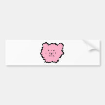 fuzzy the angora pink bumper sticker