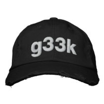 g33k Embroidered Hat
