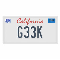 G33K License Plate Keychain Photo Sculptures
