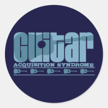 G.A.S. Acoustic Blue Round Sticker