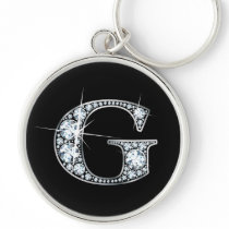 "G" Diamond Bling Keychain
