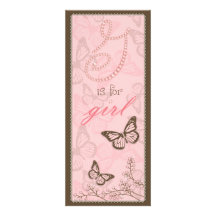 G is for Girl Menu Card 2 Announcements
