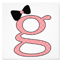 G - is for Girl - Nursery Art - Modern Photo Art