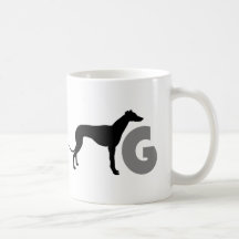 G is for greyhound mug