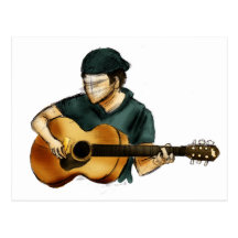 G is for Guitar Postcard