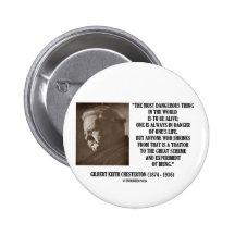 G.K. Chesterton Great Scheme Experiment Of Being Pin