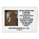 G.K. Chesterton Great Scheme Experiment Of Being Card