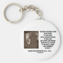 G.K. Chesterton Great Scheme Experiment Of Being Keychains