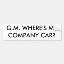 G.M. OÙ EST MA VOITURE DE FONCTION ? AUTOCOLLANT POUR VOITURE