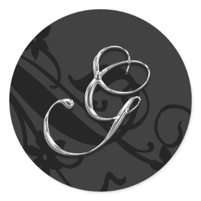 G Monogram Letter Wedding Envelope Seal Sticker by TDSwhite