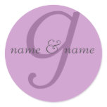 "g" monogram sticker