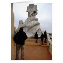 g/nc Barcelona La Pedrera Chimney Greeting Card