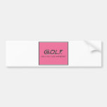 G.O.L.F. GALS ONLY LADS FORBIDDEN BUMPER STICKERS