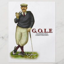 G.O.L.F. GENTLEMEN ONLY LADIES FORBIDDEN FULL COLOUR FLYER