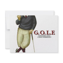 G.O.L.F. GENTLEMEN ONLY LADIES FORBIDDEN